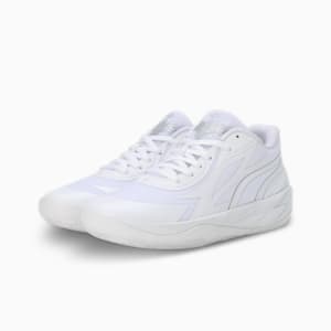 MB.02 Lo Unisex Basketball Shoes, PUMA White-PUMA Silver, extralarge-IND