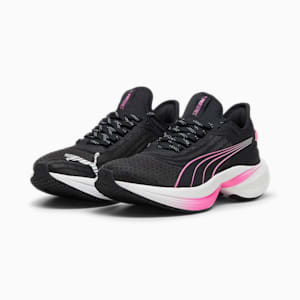 Conduct Pro Unisex Running Shoes, PUMA Black-Poison Pink-PUMA Silver, extralarge-IND