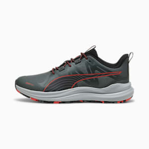 Reflect Lite Men's Trail Running Shoes, Mineral Gray-PUMA Black-Active Red, extralarge