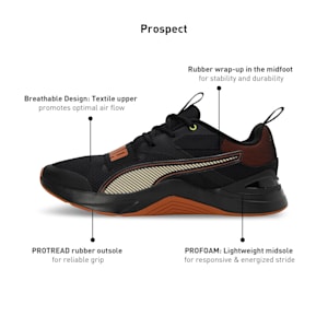 Prospect Unisex Training Shoes, PUMA Black-Teak-Putty-Lime Pow, extralarge-IND