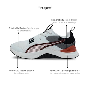 Prospect Training Shoes, Vapor Gray-Mars Red, extralarge-IND