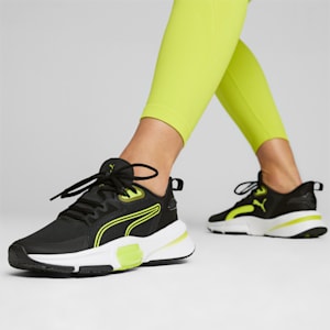 ウィメンズ トレーニング パワーフレーム 3 シューズ, PUMA Black-Lime Pow-PUMA White, extralarge-JPN