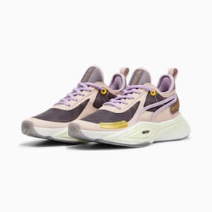 PUMA x lemlem PWR NITRO™ SQD LEMLEM Women's Training Shoes, Rose Quartz-Yellow Sizzle-Frozen Grape, extralarge