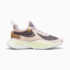 Tenis de entrenamiento para mujer PUMA x lemlem PWR NITRO™ SQD, Rose Quartz-Yellow Sizzle-Frozen Grape, extralarge