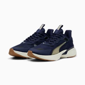 SOFTRIDE Sway Mesh Unisex Running Shoes, PUMA Navy-Warm White-Putty-PUMA Black, extralarge-IND