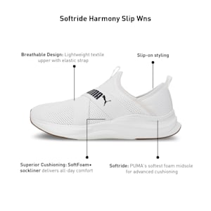 SOFTRIDE Harmony Slip-On Women's Shoes, Warm White-PUMA Black, extralarge-IND