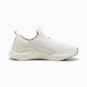 ウィメンズ ソフトライド ハーモニー スリップ ランニングシューズ, Warm White-PUMA Black, extralarge-JPN