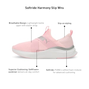 SOFTRIDE Harmony Slip-On Women's Shoes, Whisp Of Pink-PUMA Silver, extralarge-IND