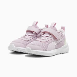 Kruz Toddlers' Shoes, Grape Mist-PUMA White-Green Illusion, extralarge