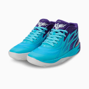MB.02 Fade Basketball Shoes, Team Violet-PUMA White, extralarge-IND