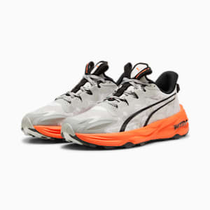 SEASONS Fast-Trac NITRO™ 3 Men's Trail Running Shoes, Smokey Gray-Flame Flicker-PUMA Black, extralarge