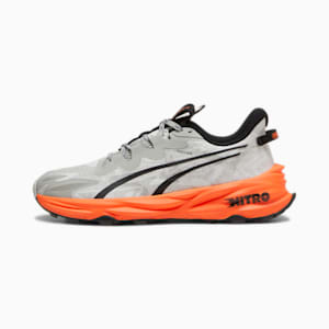 SEASONS Fast-Trac NITRO™ 3 Men's Trail Running Shoes, Smokey Gray-Flame Flicker-PUMA Black, extralarge