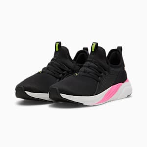SOFTRIDE Sophia 2 Emboss Women's Running Shoes, PUMA Black-Poison Pink-Electric Lime, extralarge