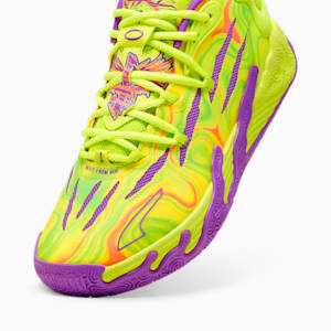 Tenis de básquetbol MB.03 Spark, Safety Yellow-Purple Glimmer, extralarge