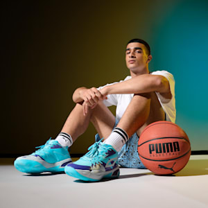 Genetics Basketball Shoes, Bright Aqua, extralarge-IND