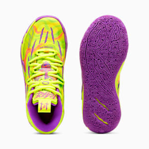 Chaussures de basketball PUMA x LAMELO BALL MB.03 Toxic, pour enfant et adolescent, Safety Yellow-Purple Glimmer, extralarge