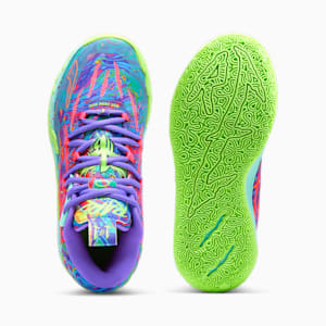 Chaussures de basketball PUMA x LAMELO BALL MB.03 Toxic pour enfant et adolescent, Purple Glimmer-KNOCKOUT PINK-Green Gecko, extralarge