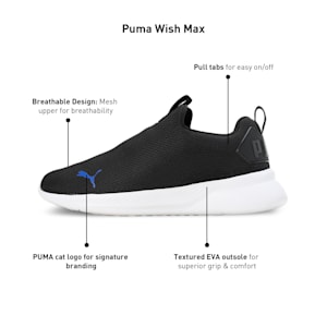 Wish Max Men's Running Shoes, PUMA Black-Royal Sapphire, extralarge-IND