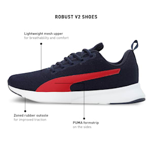 Robust V2 Men's Shoes, PUMA Navy-Red Dahlia, extralarge-IND