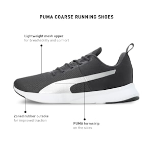 Puma Coarse Men's Running Shoes, Asphalt-PUMA Silver, extralarge-IND