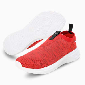 Scorch Mark Slip On Men's Running Shoes, PUMA Black-Burnt Red-PUMA White