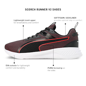 Scorch Runner V2 Men's Running Shoes, PUMA Black-For All Time Red-PUMA White, extralarge-IND