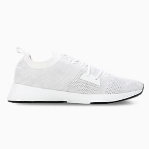 Flyer Runner Engineered Knit Men's Shoes, PUMA White-Cool Mid Gray-PUMA Black