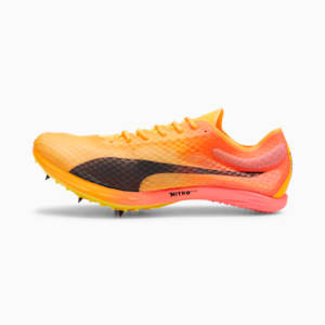 Tacos de pista evoSPEED Distance NITRO™ Elite+ 4 para hombre, Sun Stream-Sunset Glow-Puma Black, extralarge