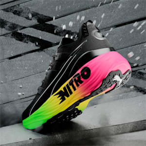メンズ フォーエバーラン ニトロ FUTROGRADE ランニングシューズ, PUMA Black-Green Gecko