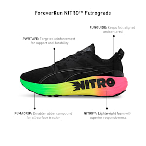 ForeverRUN NITRO Men's Running Shoes, PUMA Black-Green Gecko, extralarge-IND