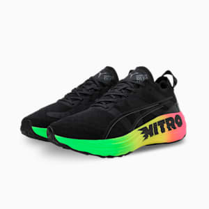 ForeverRUN NITRO Men's Running Shoes, PUMA Black-Green Gecko, extralarge-IND