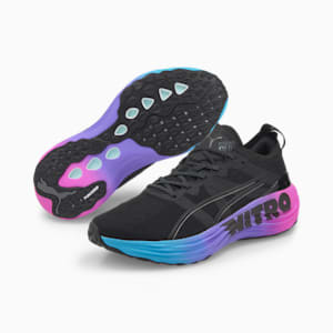 ForeverRun NITRO SUNSET Running Shoes, PUMA Black-Luminous Blue-Electric Orchid, extralarge-GBR