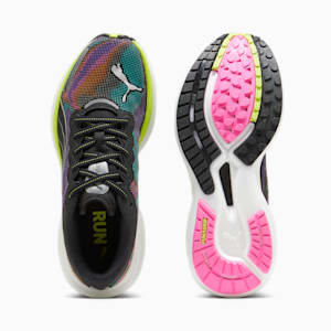 ウィメンズ ディヴィエイト ニトロ 2 サイケデリック ラッシュ ランニングシューズ, PUMA Black-Lime Pow-Poison Pink, extralarge-JPN