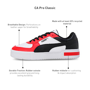 CA Pro Classic Unisex Sneakers, PUMA White-PUMA Black-PUMA Red, extralarge-IND