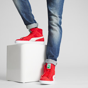 Tenis Suede Mid XXI Hombre, High Risk Red-Puma White, extralarge