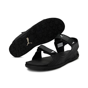 Street Walk Men's Sandals, Puma Black-Silver, extralarge-IND