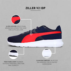 Ziller V2 Men's Shoes, Peacoat-High Risk Red