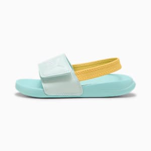 キッズ ポップキャット 20 バックストラップ サンダル 17-21cm, Peaceful Blue-PUMA White-Safe Lake-Sunny Yellow, extralarge-JPN