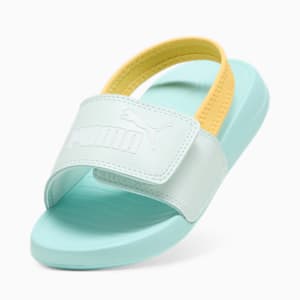 キッズ ポップキャット 20 バックストラップ サンダル 17-21cm, Peaceful Blue-PUMA White-Safe Lake-Sunny Yellow, extralarge-JPN
