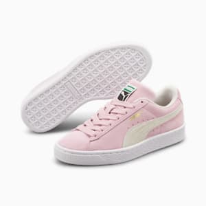 Zapatos deportivos Suede Classic XXI para niños grandes, Pink Lady-Puma White, extragrande
