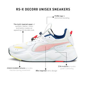 RS-X Decor8 Unisex Sneakers, Puma White-Puma White, extralarge-IND
