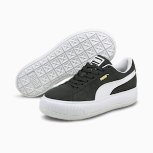 Suede Mayu Women's Sneakers, Puma Black-Puma White, extralarge-IND