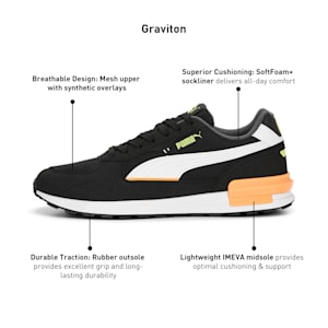 Graviton Unisex Sneakers, PUMA Black-PUMA White-Lily Pad, extralarge-IND