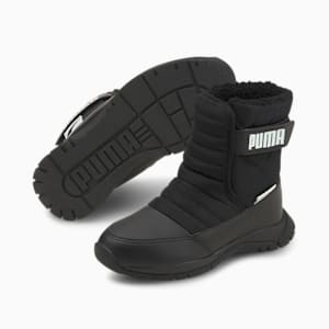Nieve Winter Kids' Boots, Puma Black-Puma White
