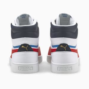 PUMA Shuffle Mid Sneakers, Puma White-High Risk Red-Peacoat-Puma Team Gold