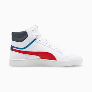 Shuffle Mid Unisex Sneakers, Puma White-High Risk Red-Peacoat-Puma Team Gold, extralarge-IND