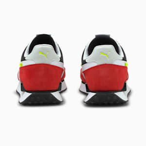 Future Rider Retro Sneakers, Puma White-High Risk Red