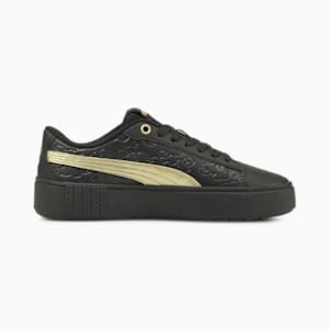 Smash Platform V2 Celestial Women's Sneakers, Puma Black-Puma Team Gold