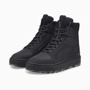 Zapatos deportivos de invierno de gamuza y media caña AD4PT, Puma Black-Dark Shadow