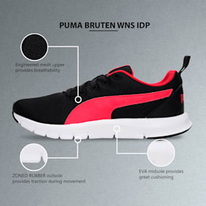 Bruten Women's Sneakers, Puma Black-BRIGHT ROSE, extralarge-IND